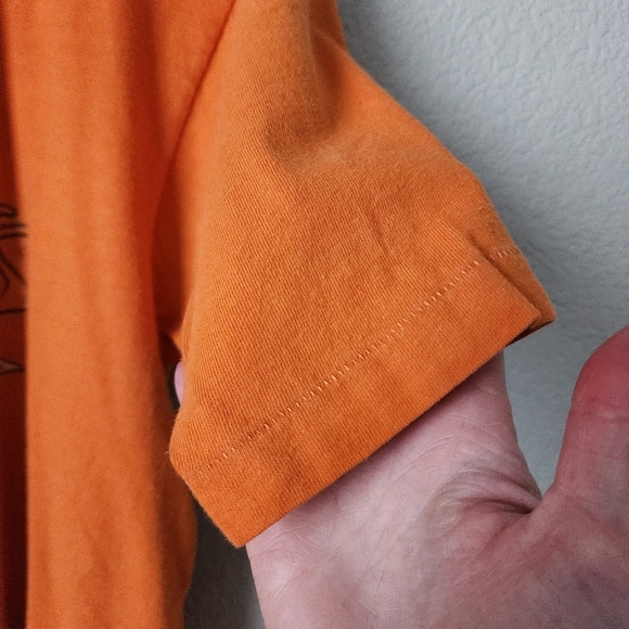 SUN BUMS x VINTAGE 70s graphic tee single stitch‎ in orange Sun graphic size M - Picture 3 of 7